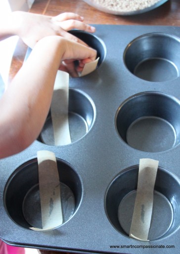 Strips of parchment paper